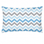 Children's pillowcase ZIG GREY BLUE - image-0